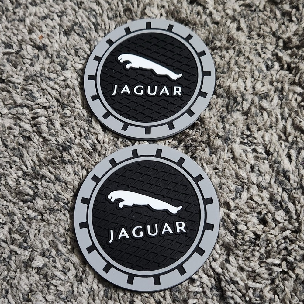 Jaguar Car Coasters (2) and car key hooks (2)